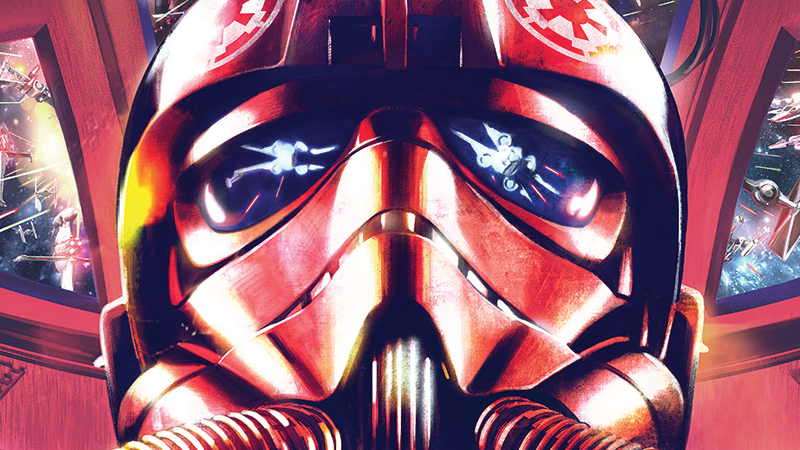 A Shadow Wing pilot on the cover for TIE Fighter #1.